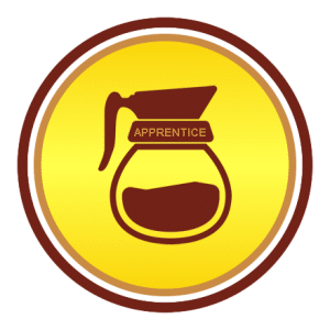 Coffee badge - apprentice - coffeely